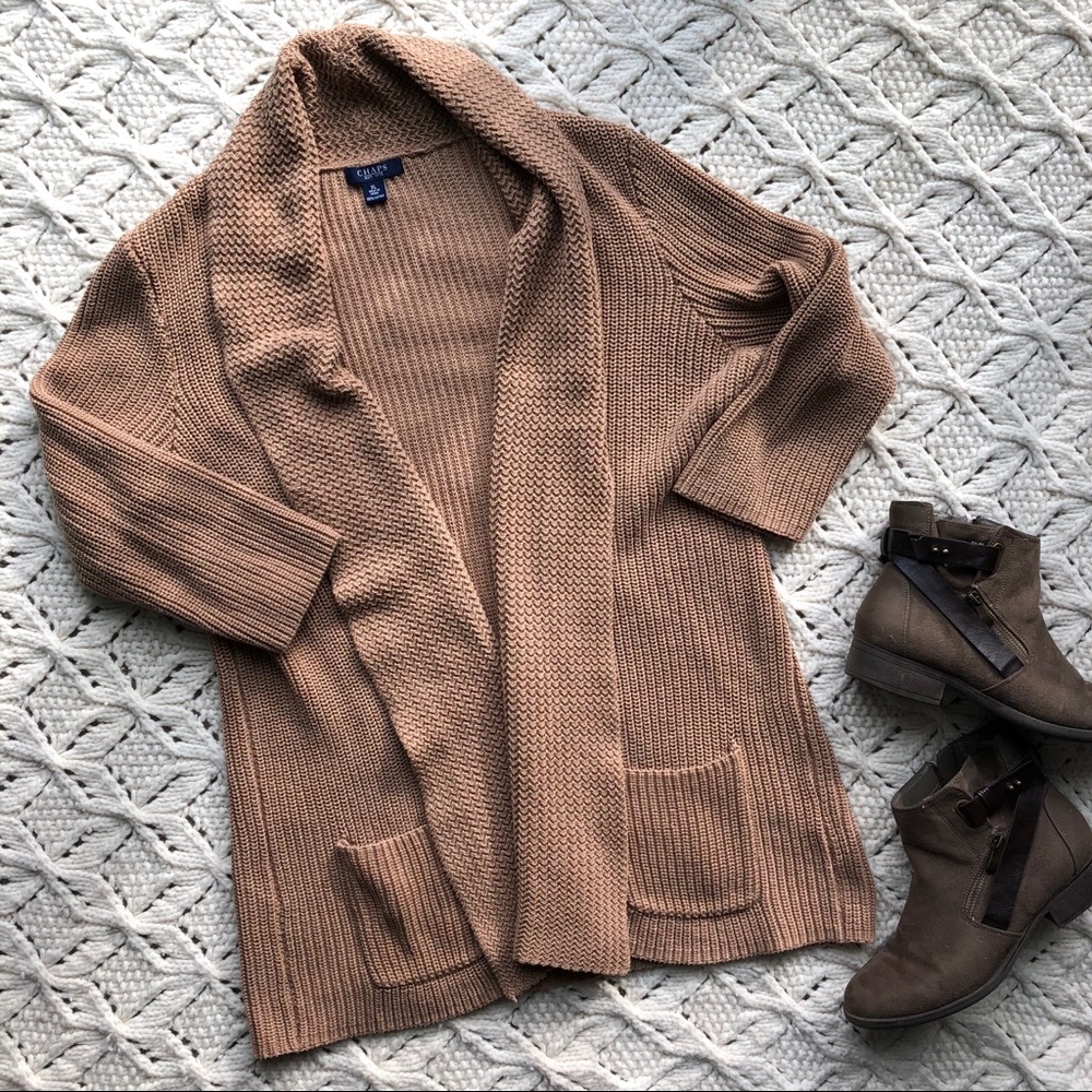 Chaps Ribbed Knit Cardigan XL